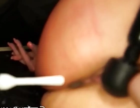 Mortified babe anally fucked after nipple torment