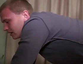Hazing teen blows his load after anal fun