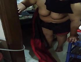 Desi Sexy StepMom in Saree without Blouse fucked by StepSon While cooking - DESTROYED HER BIG ASS & CAME Median (Tamil)