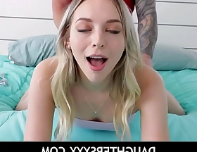 Petite Blonde Teen StepDaughter mouth fucked Off out of one's mind Jealous Dissimulate Dad POV - Lily Larimar
