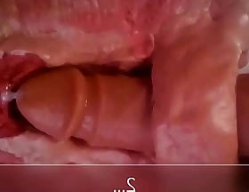 Close round and internal view of anal dildo fucking
