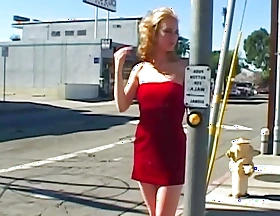Mature guy picks up blonde down overheated piece of baggage alien street for blowjob and cowgirl divertissement