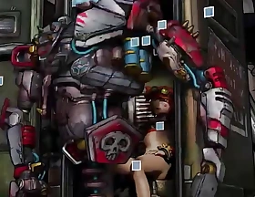Deathrap Fuckes Gaige With reference to a Porta Potty With Its Stupendous Robo Cock