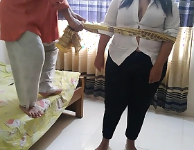 Indian Young 18+ Lady Boss Fucked By Office assistant with Her Hands tied - Rough Anal Lady-love & Cum
