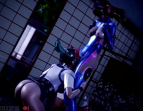 Overwatch D Va&Kiriko lesbian ass fingering pussy by Monarchnsfw (animation with sound) 3D Hentai Porn SFM